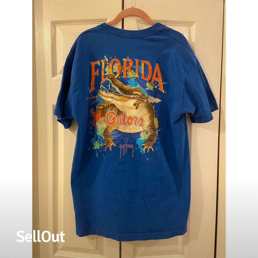 Guy Harvey Men's Large Blue Florida Gators Graphic T-Shirt